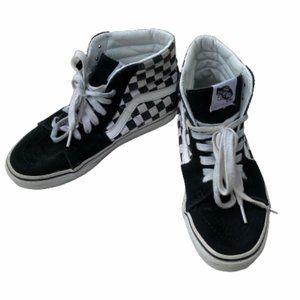 Vans Black Checked Unisex Shoe Size Men 5.0 Women 6.5